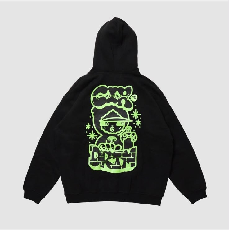 Hoodie Schwarz Neon