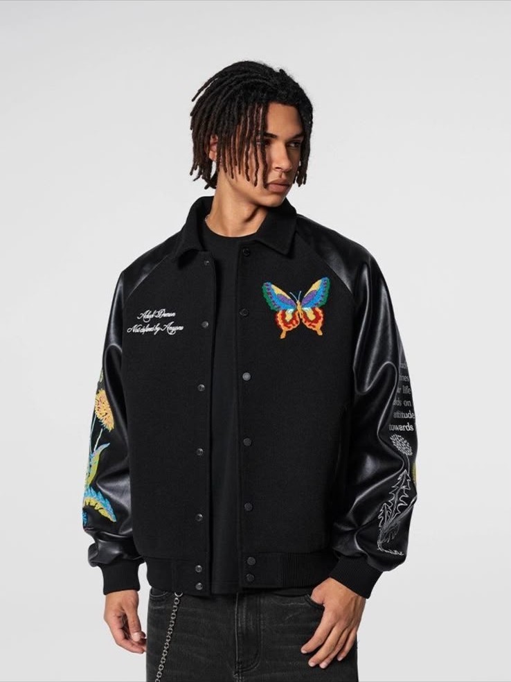 College-Jacke Schmetterling
